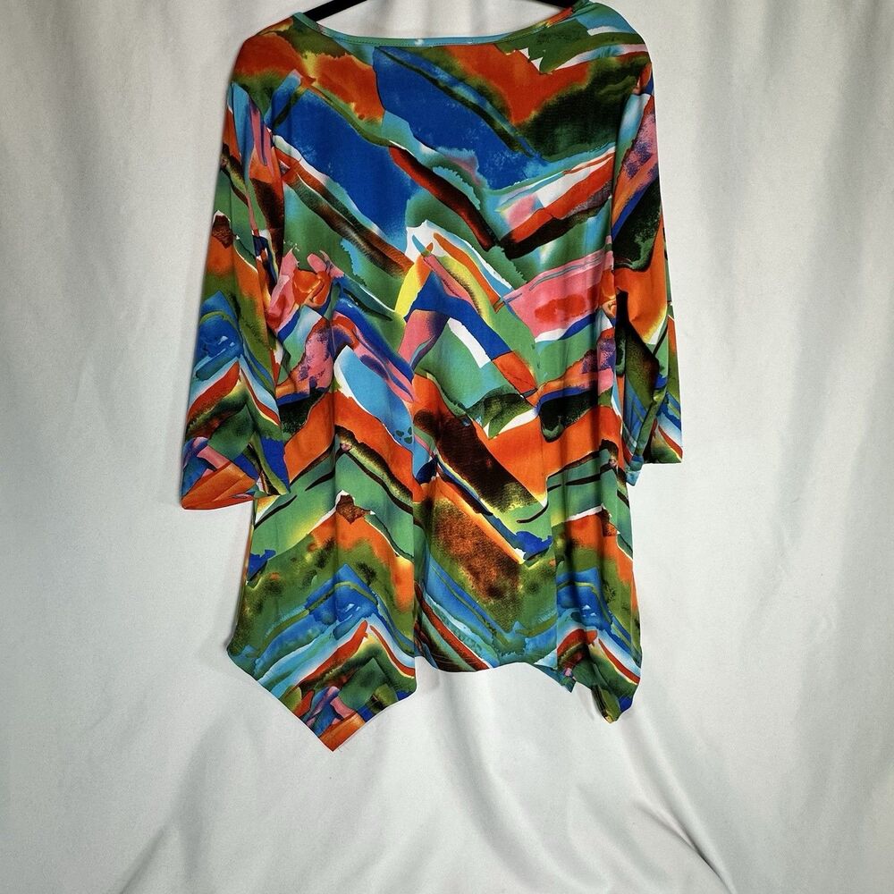 Anthony Richards Colorful Tunic Top Plus Size 1X Lightweight - Picture 5 of 6